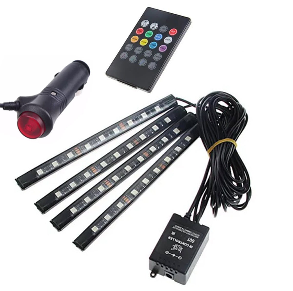 Oświetlenie wnętrza auta ZD65A RGB 4x9led - Henryx24