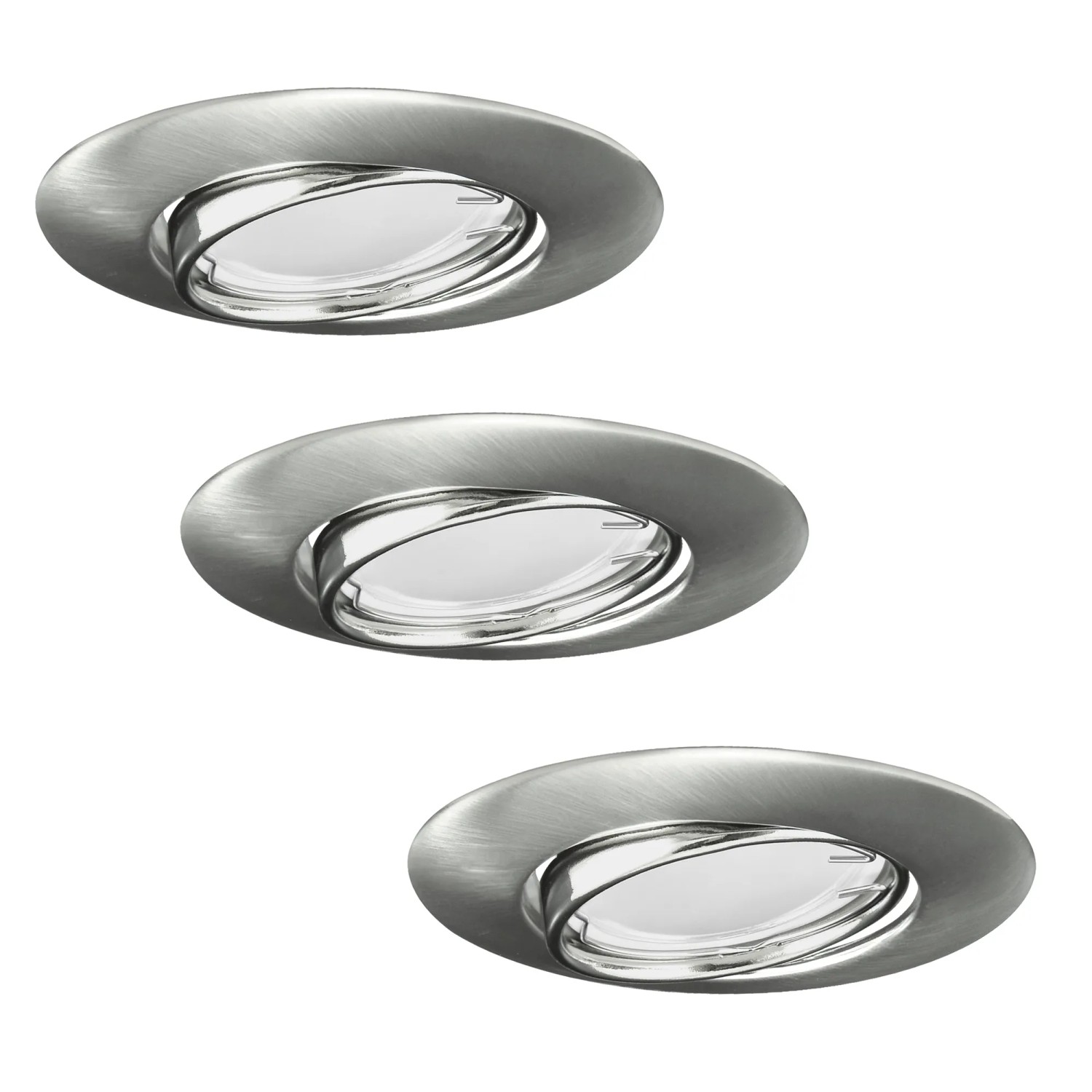 Polux Zestaw oczek sufitowych LED Olin 3 x 3,5 W GU10 ruchome okrągłe