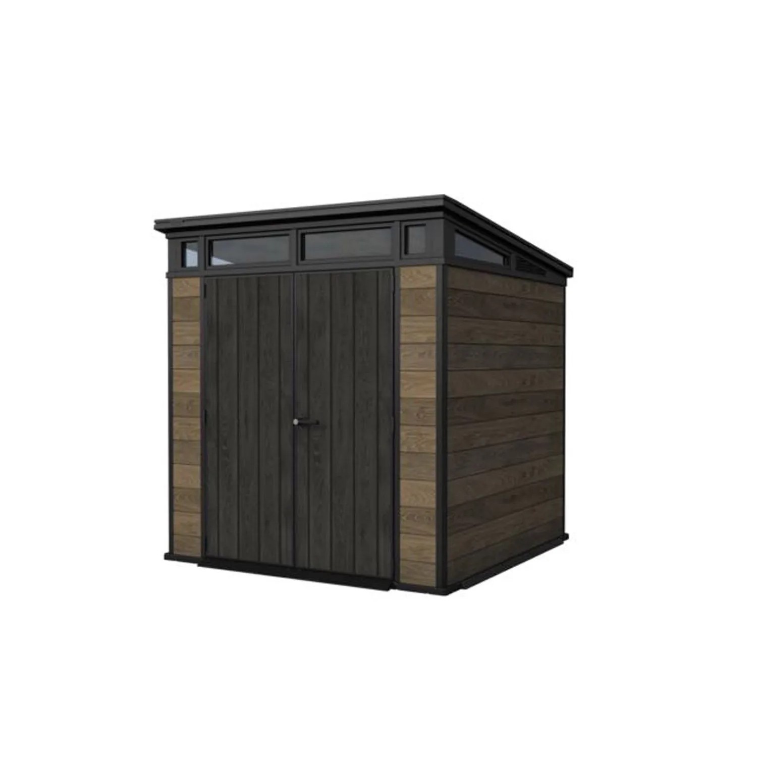 Domek ogrodowy Deco Pent Walnut 7x7 wym. 218x216 cm, wys. 226 cm