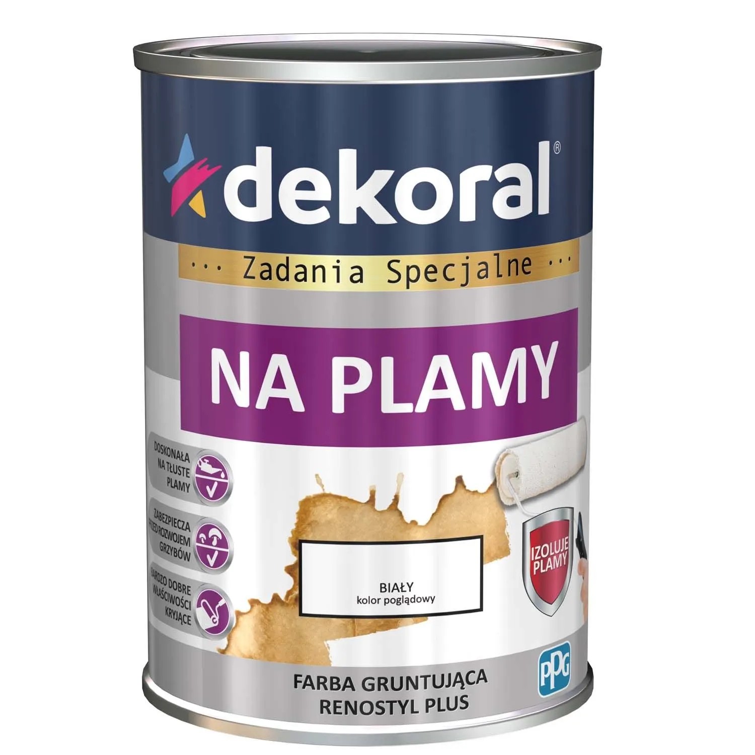 Farba Dekoral Renostyl Plus biała 0,9 l