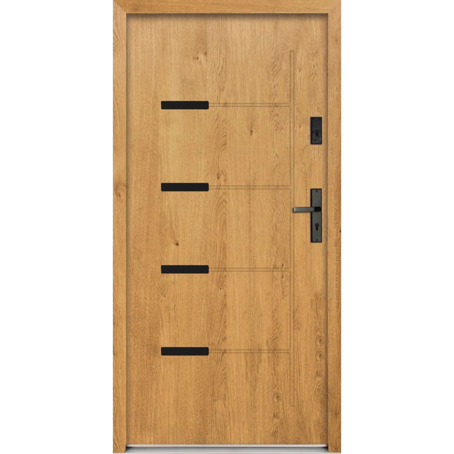 Splendoor Drzwi zewnętrzne Onyks Dąb Winchester 90P otwierane do wewn. 103x208