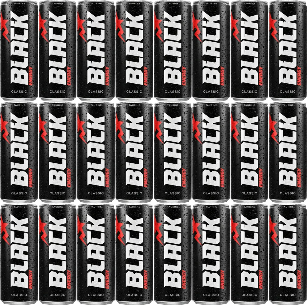 24x Napój energetyczny Black Energy Classic, puszka, 250ml, KAUCJA