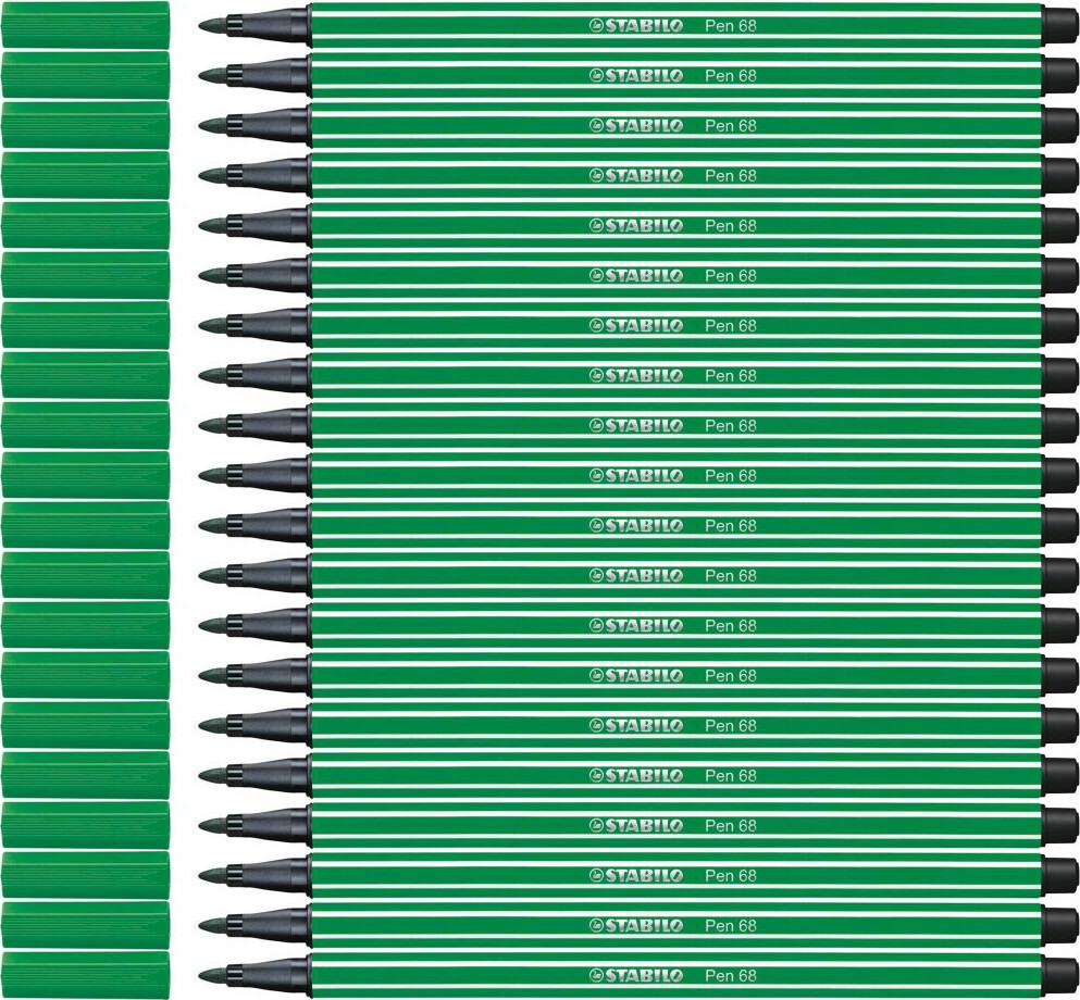 20x Pisak Stabilo Pen 68/36, okrągła, 1mm, zielony