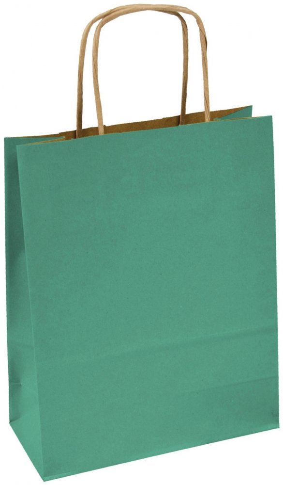 Torba papierowa Ecobag, 240x100x320mm, 300 sztuk, zielony