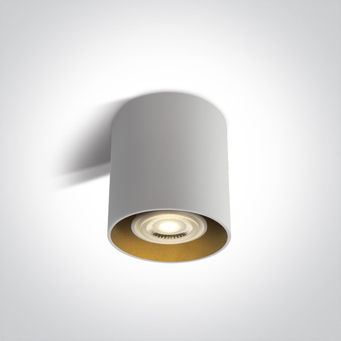 One Light Roda lampa podsufitowa 1x10W biały/mosiądz 12105T/W - Wysyłka w 24h