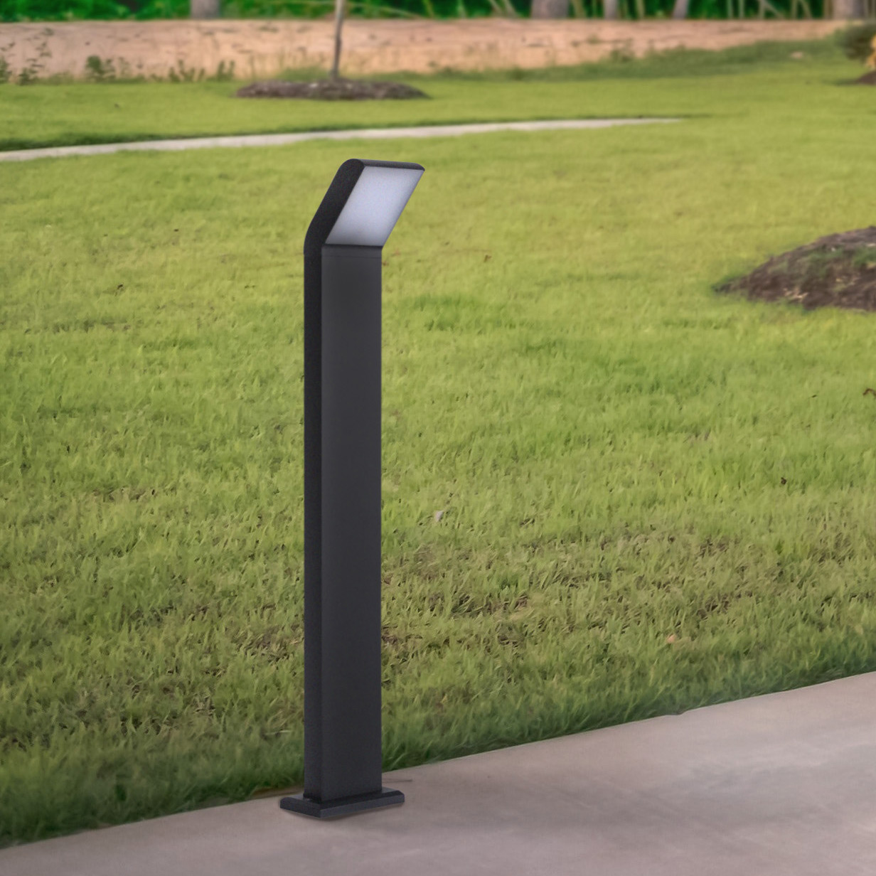 Kaja Vidar lampa zewnętrzna stojąca 24x0,5W czarna/biała K-8148