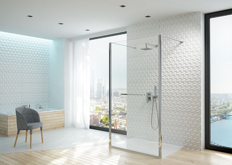 Sanplast Altus PII/ALTIIa Walk-In ścianka prysznicowa 150 cm czarny mat/szkło przezroczyste 600-121-2791-59-401