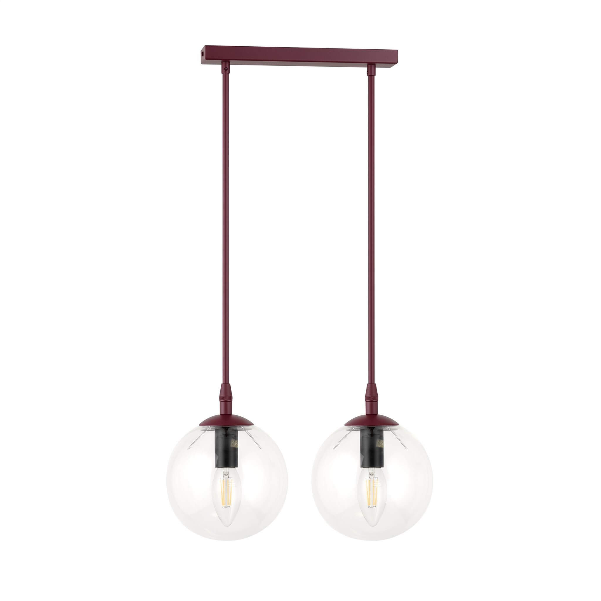 Emibig Cosmo lampa wisząca 2x10 W burgund 1788/2
