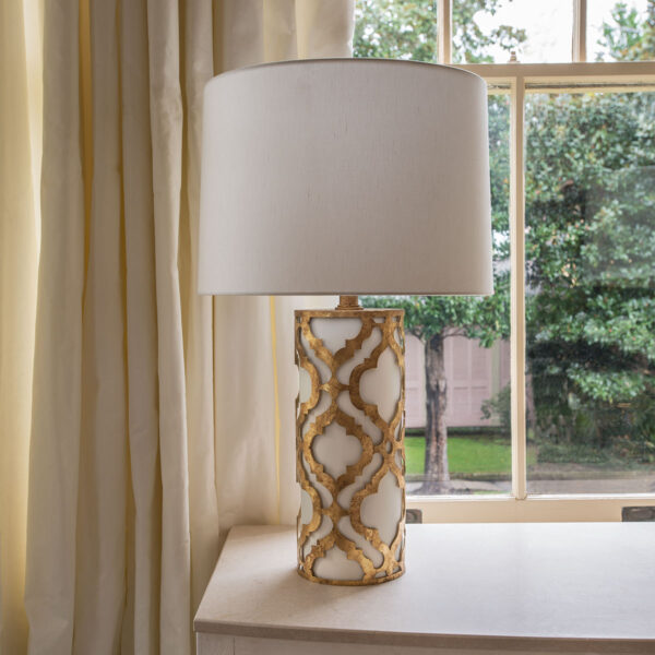 Elstead Lighting Arabella lampa stołowa 1x60 W postarzane złoto GN-ARABELLA-TL-G