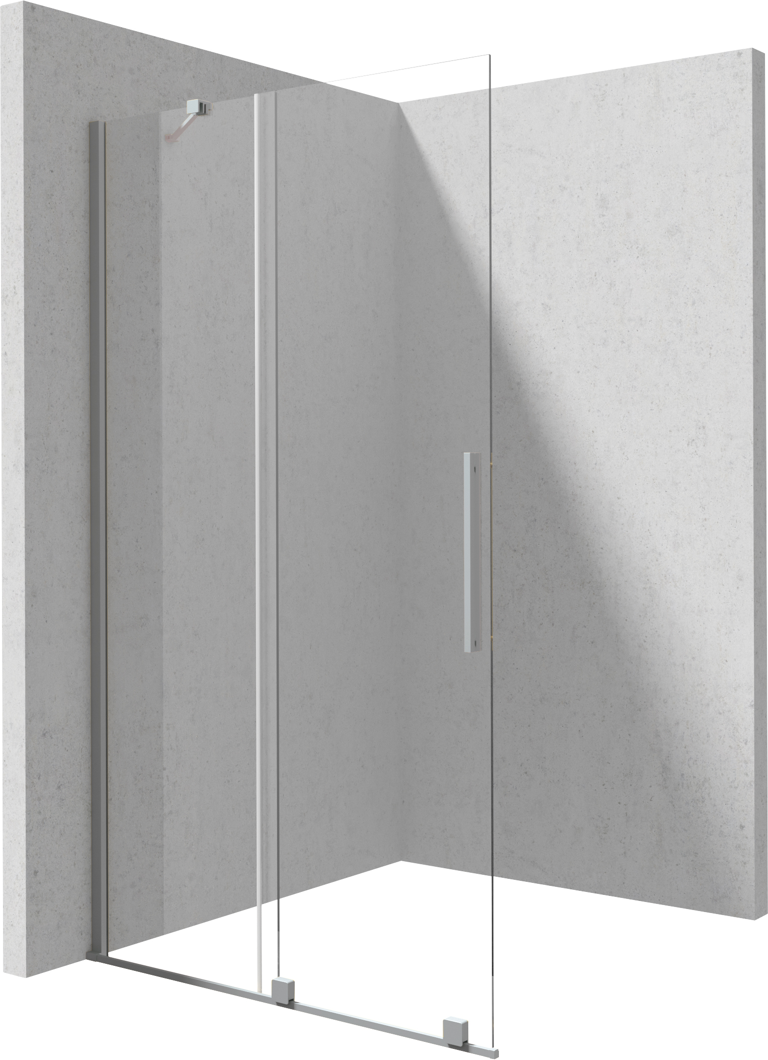 Deante Prizma ścianka prysznicowa walk-in 120 cm stal szczotkowana/szkło przezroczyste KTJ_F32R