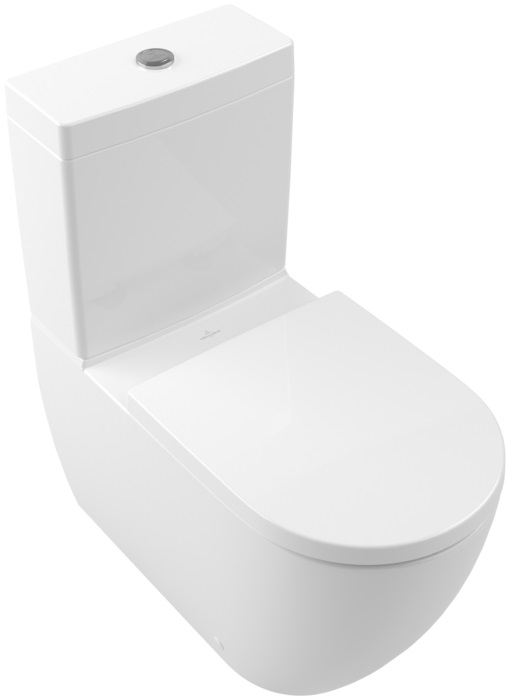 Villeroy & Boch Subway 3.0 miska WC kompakt stojąca bez kołnierza CeramicPlus Weiss Alpin 4672T0R1