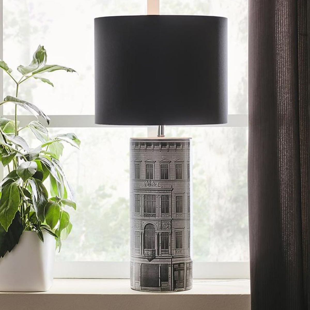 Markslöjd Ichi lampa stołowa 1x60W czarno/szara 108103