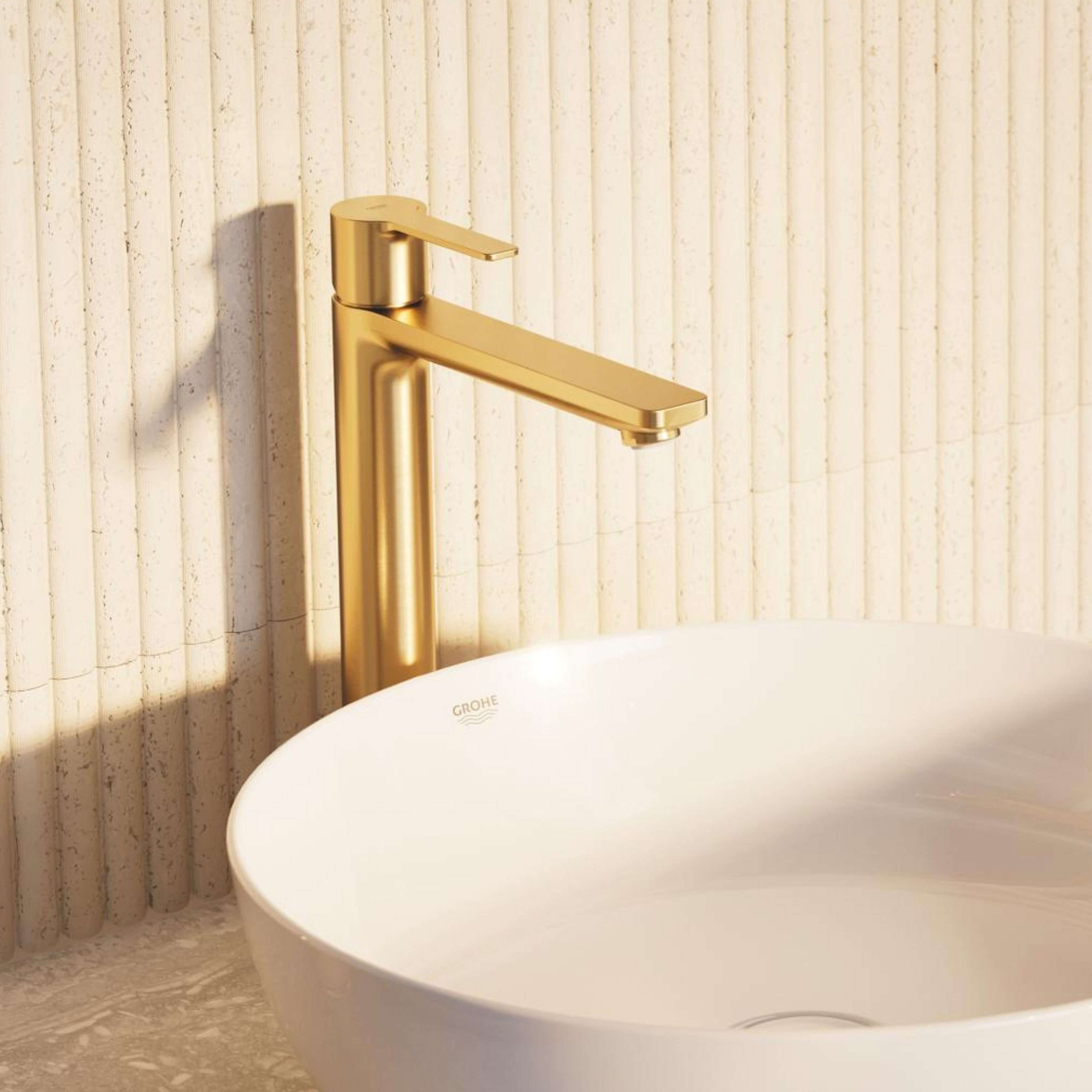Grohe Lineare bateria umywalkowa stojąca Brushed Warm Sunset 23405DL1