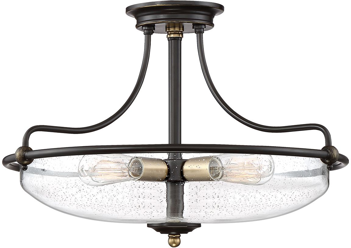 Elstead Lighting Griffin lampa podsufitowa 3x60 W postarzany mosiądz-brąz palladiański QZ-GRIFFIN-SFM-C-PNAB