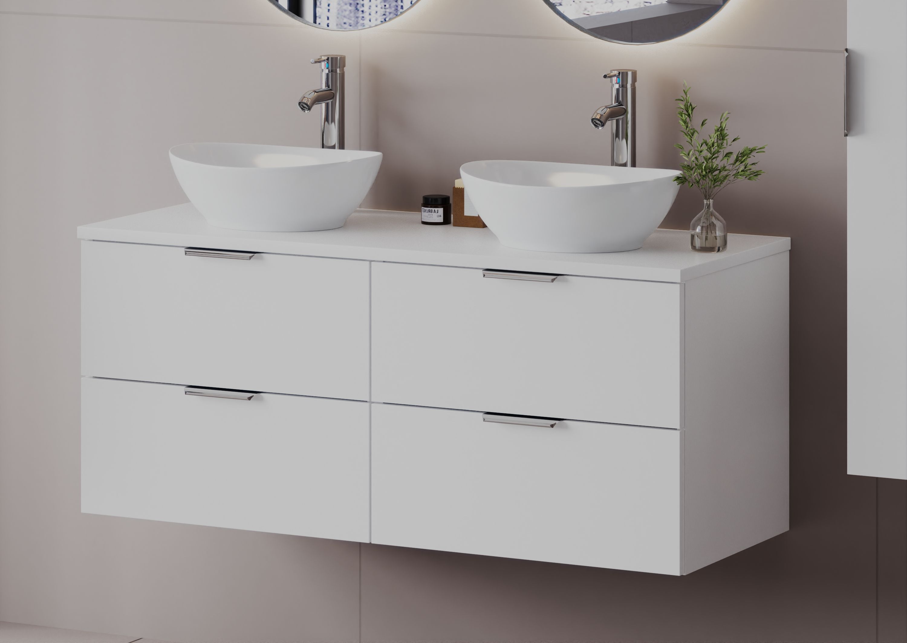 Megstyl blat 120x46 cm biały 2045