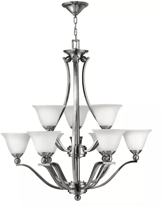 Elstead Lighting Bolla lampa wisząca 9x60 W nikiel HK-BOLLA9