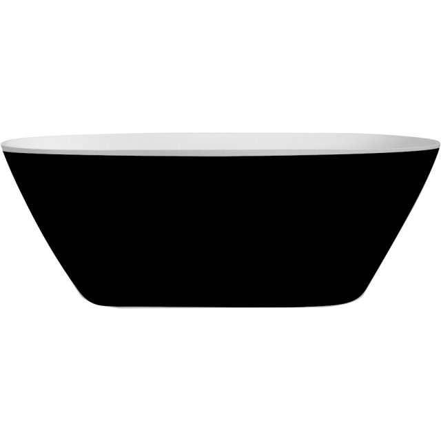 BESCO Wanna wolnostojąca MOYA MATT BLACK&WHITE 160 klik-klak chro