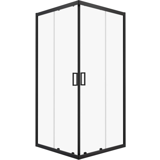 NEW TRENDY Kabina prysznicowa kwadratowa SUVIA BLACK 2D 80x80x190 K-5