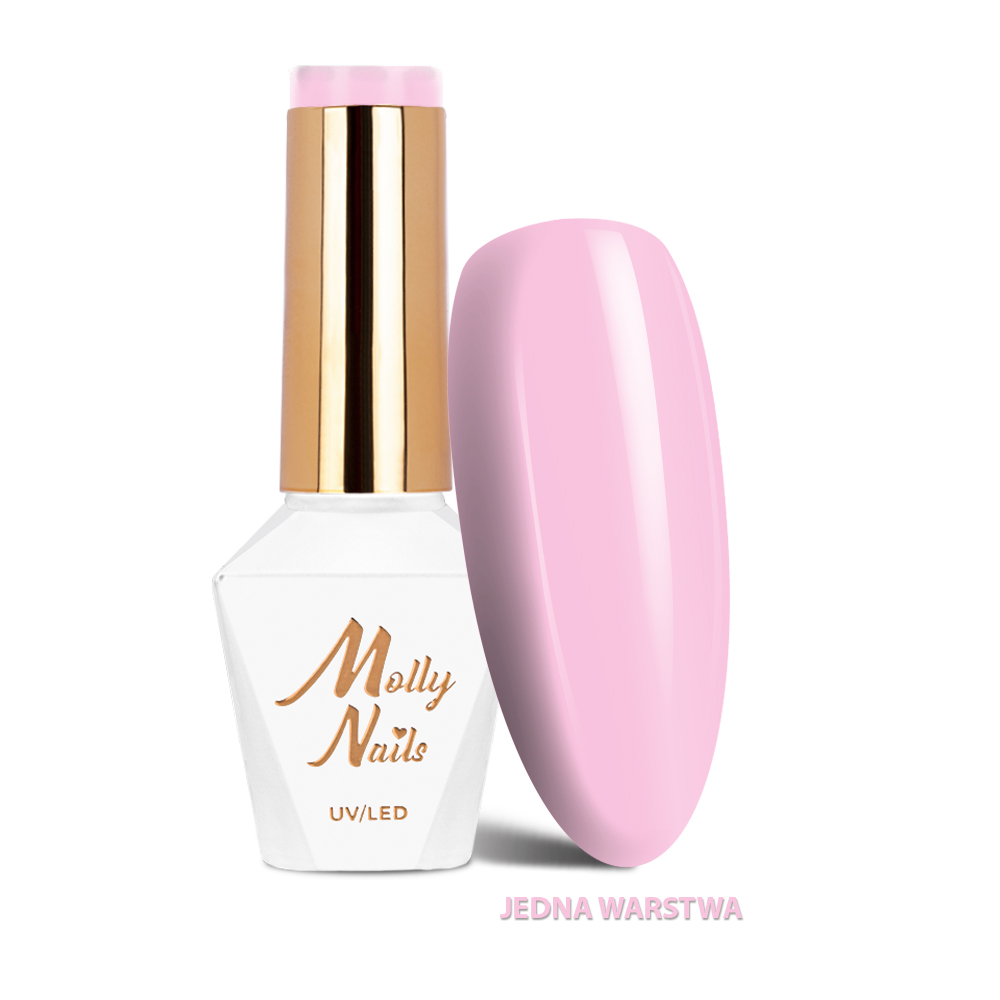 Lakier hybrydowy LED/UV Gel Polish Molly Nails Glamour Women Nr 2 Girlish Roses Hema/di-Hema free 8g
