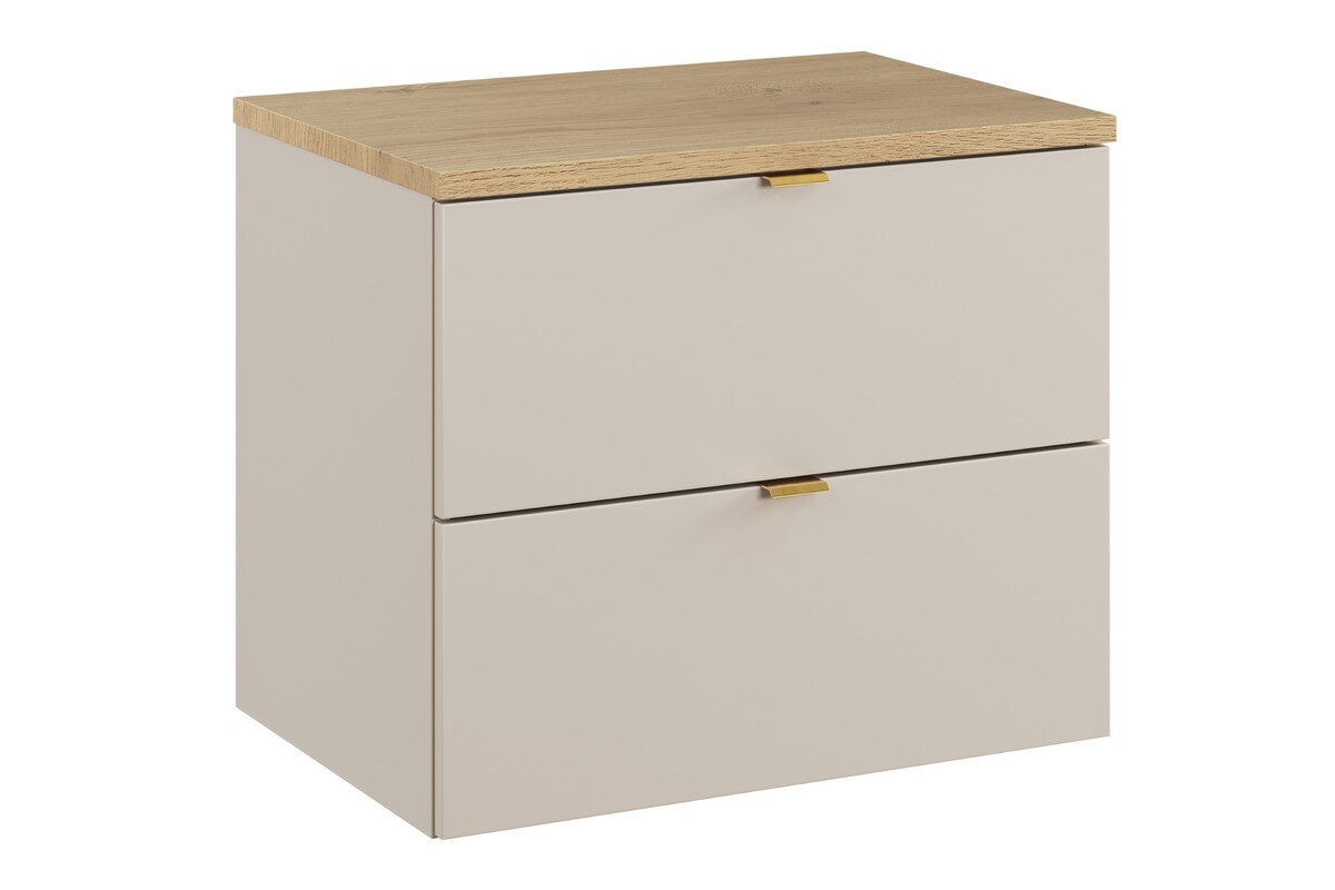Darmowa Dostawa - Szafka z blatem 60x50x46 cm podumywalkowa wisząca dąb-beżowa Comad Dalia Cashmere SETDCBCREMONA60CM