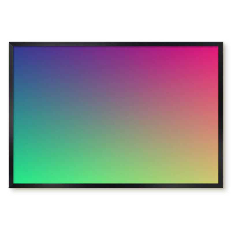 Tablica Magnetyczna Do Salonu Tulup 60x40 cm Kolorowy gradient - Czarna rama Do salonu, biura 1 szt.