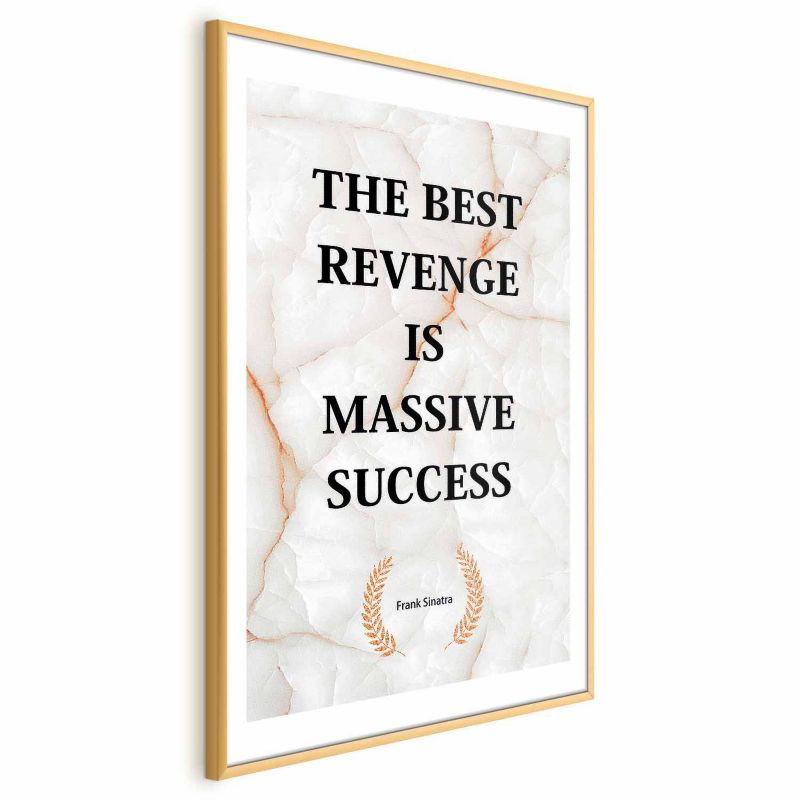 Plakat Artgeist Best Revenge 60x90 cm z ramą złotą 1 szt