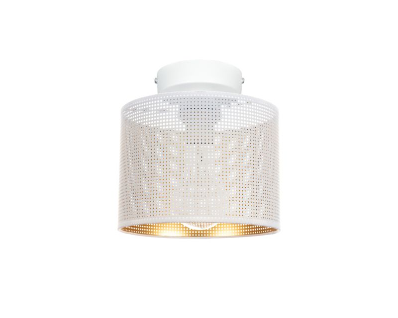 Lampa sufitowa ALDO HEXE E27 metal 1 x 60W biały złoty H0035 1 szt.