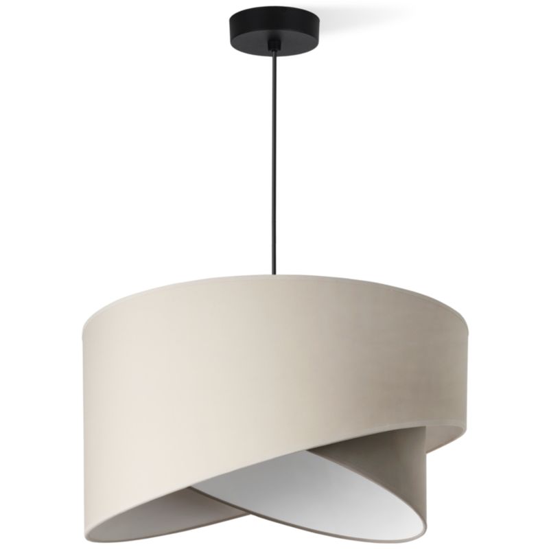 Lampa wisząca Light Home LH Gaja 1xE27 abażur skos jasny beż 1szt.