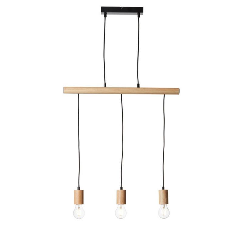 Lampa wisząca Endon SVEN jasne drewno-czarny matowy 3xE27x20W IP20 wym:104x60x5cm - 1 szt.