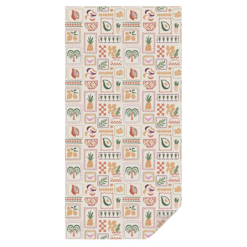 Folia Dekoracyjna na Szybę Tulup 50x100 cm Witraż Samoprzylepny Kolorowe motywy owocowe i roślinne 1 rol.