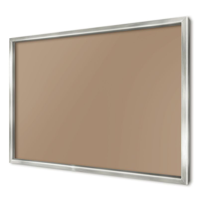 Dekoracyjna tablica magnetyczna Wallfluent 60x40 Ciepły jasny brąz w srebrnej ramie 1szt