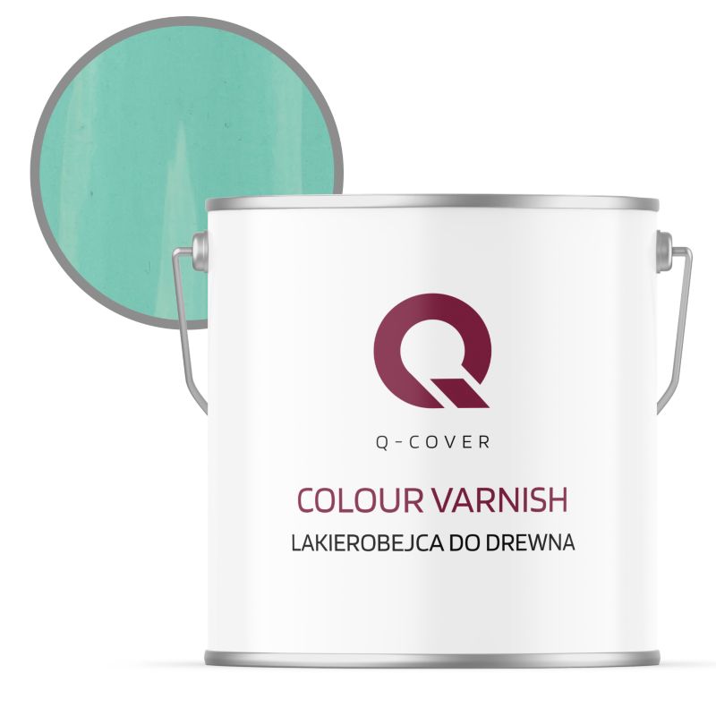 Lakierobejca do Drewna 3w1 Q-Cover Miętowy H1553 Półmat 5L