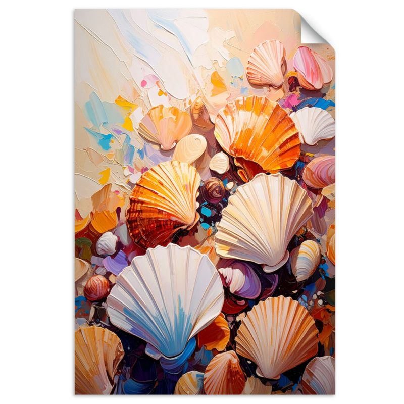 Naklejka samoprzylepna Feeby Kolorowe Muszle na plaży 40x60cm 1szt