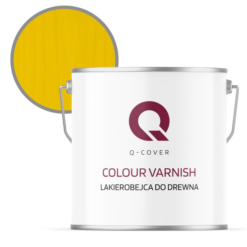 Lakierobejca do Drewna 3w1 Q-Cover Żółty Półmat 5L