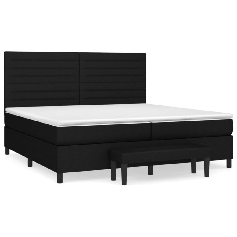 Łóżko kontynentalne WaszeMeble 200x200 cm czarne WM-3136703 1 szt.