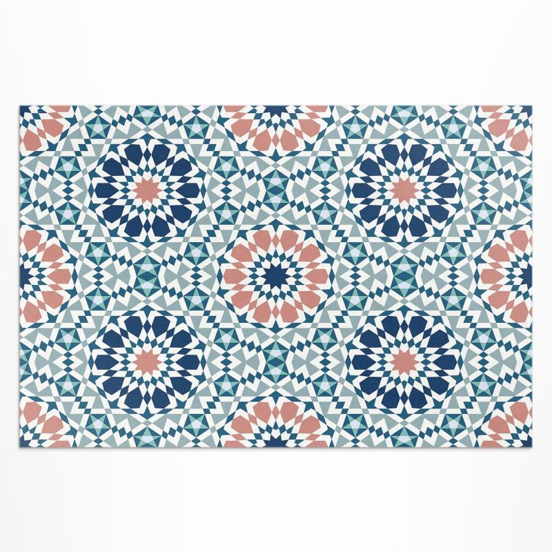 Dywan Winylowy Z Nadrukiem Wallfluent 60x90 cm Kalejdoskop pastelowy wzór geometryczny 1 szt.
