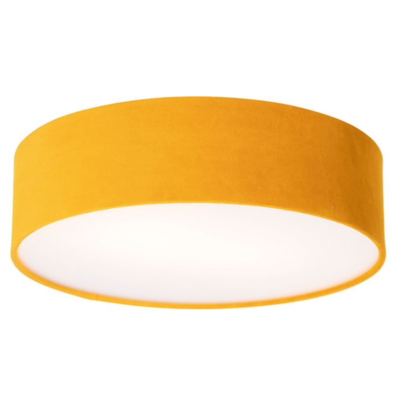 Nowoczesny plafon Qazqa Drum 40 żółty max 40W E27 z 2 punktami świetlnymi 1 szt.