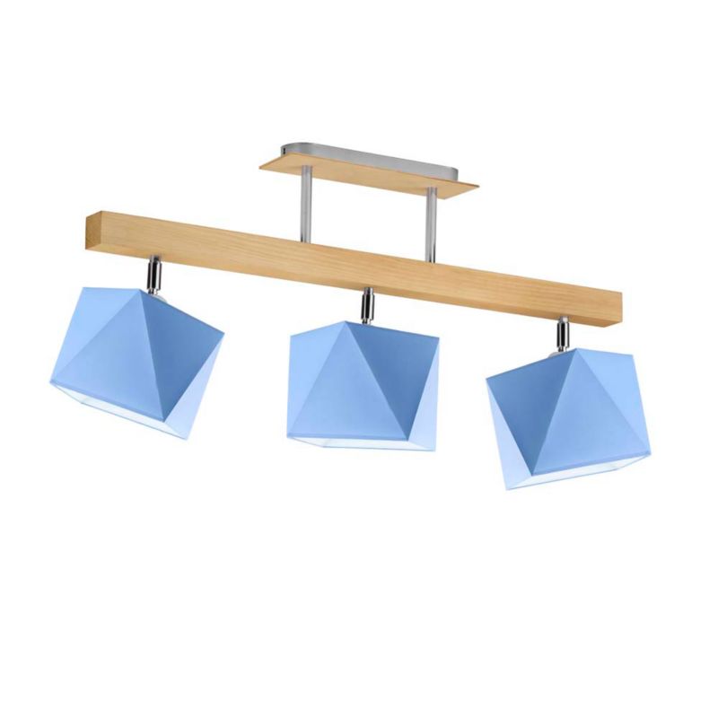 Lampa wisząca Volta Light Factory żyrandol plafon z abażurem diament niebieska FORMA P3 1szt.