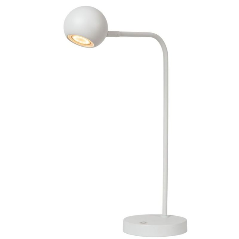Lampka biurkowa Lucide Comet biała LED 3W biały ciepły 2700K 280lm IP20 wym:50x30x15cm - 1 szt.
