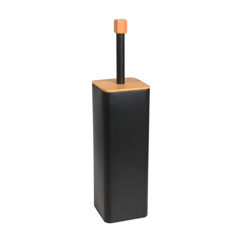 Szczotka do WC AMBA Yoka Home czarna mat bambus stal - 1 szt.