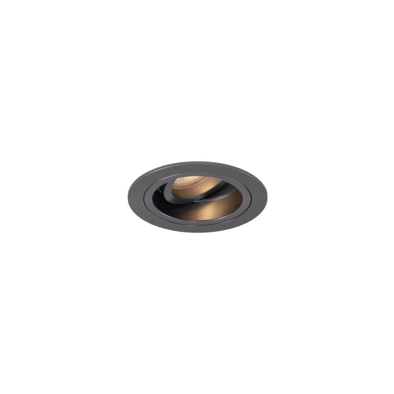 Reflektory wpuszczane Qazqa 108379 92 gunmetal GU10 max 10W kompatybilny z żarówką LED IP20 6 szt.