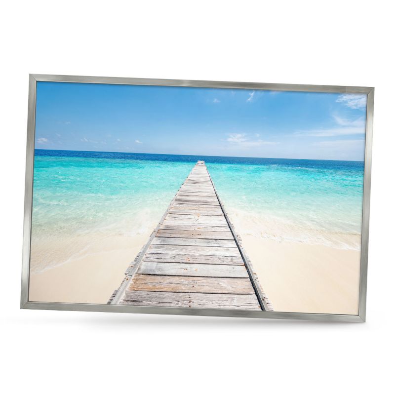 Ozdobna tablica na magnesy ArtPrintCave 60x40 Molo ocean w srebrnej ramie 1szt