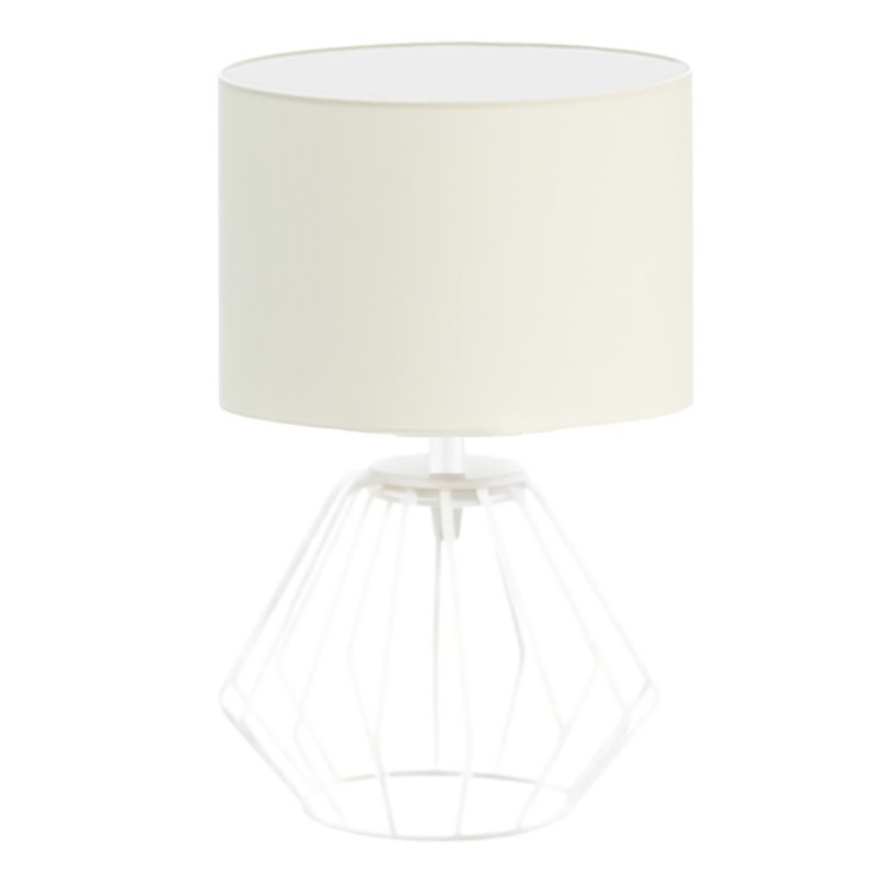 Lampka Nocna Volta Light Factory Lana Abażur Biały/Ecru 1xE27 1szt.