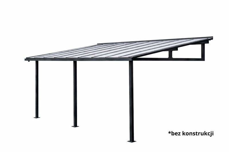 Zestaw na pokrycie zadaszenia TECH-PLAST 5,25 x 3,00m poliwęglan komorowy 16mm dymiony brąz (bez konstrukcji) 1 kpl