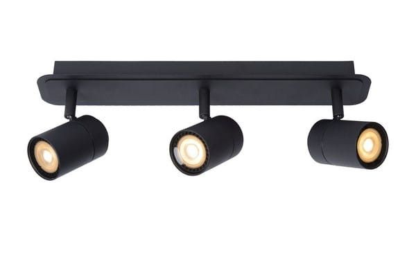 Lampa sufitowa Lucide Lennart czarna 3 x GU10 x 5W wym: 40 x 7 cm - 1 szt.