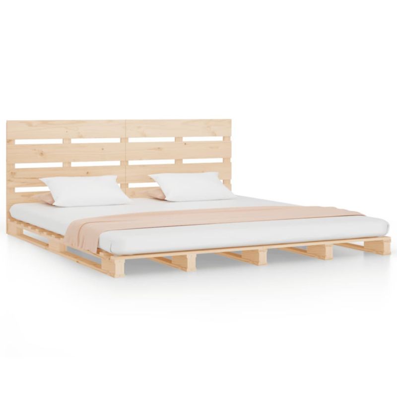 Łóżko drewniane WaszeMeble 200x200 cm brązowe WM-3120152 1 szt.