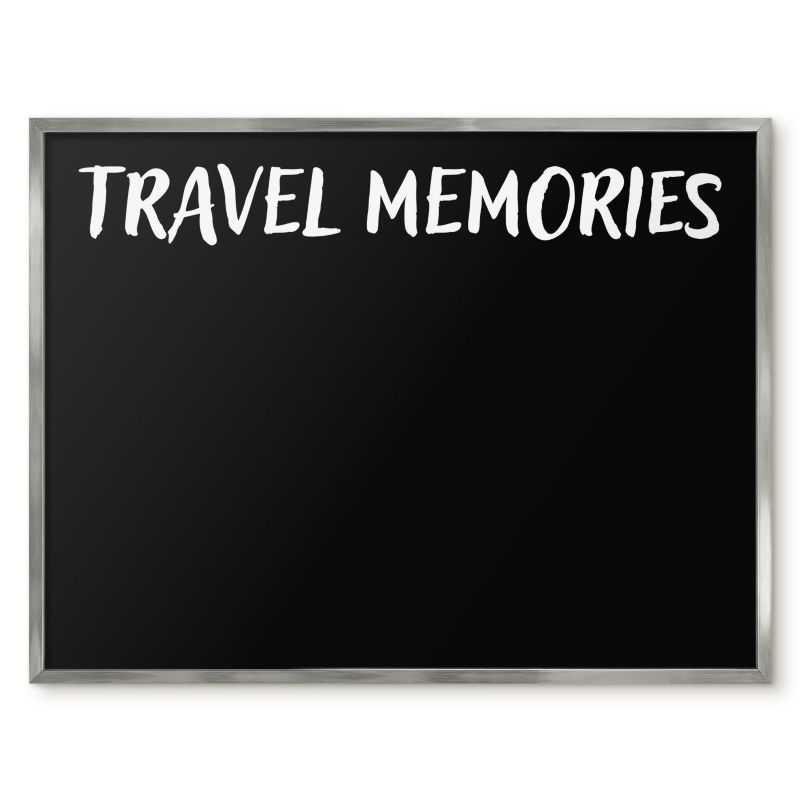Tablica Magnetyczna Do Sypialni Tulup 80x60 cm Travel memories 5 - Srebrna rama Do salonu, sypialni 1 szt.