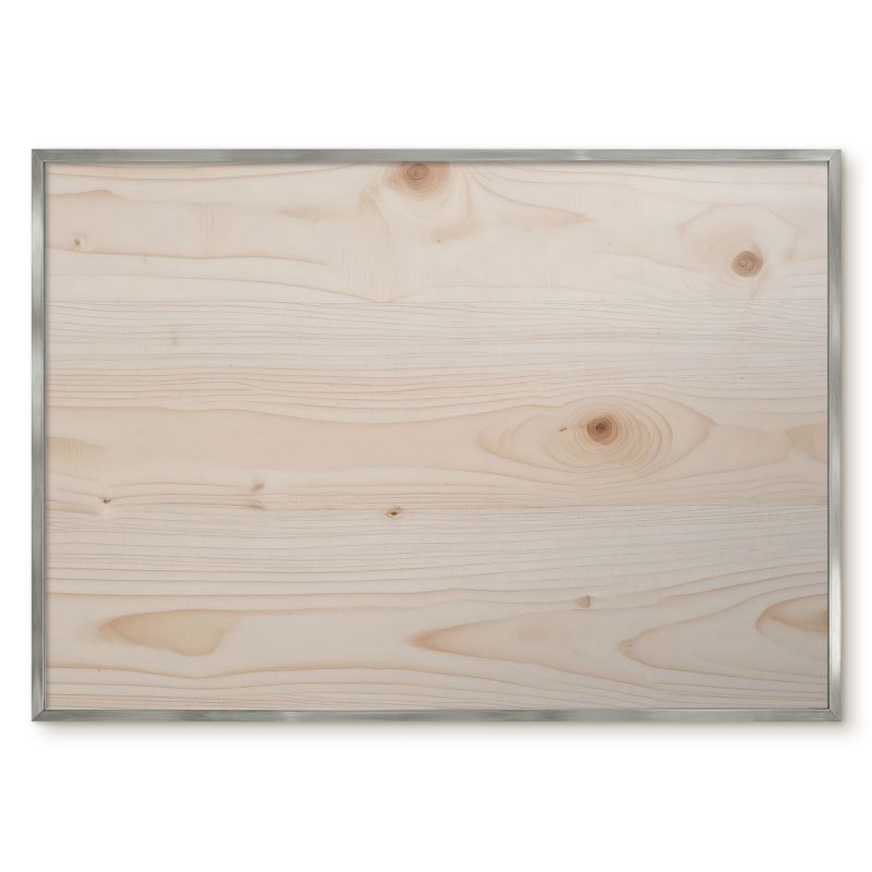 Tablica Magnetyczna Do Notatek Tulup 100x70 cm Drewniany wzór - Srebrna rama Do salonu, sypialni 1 szt.