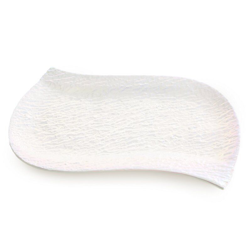 Patera ceramiczna Eurofirany 31 x 21 x 2 cm perłowa 1 szt.