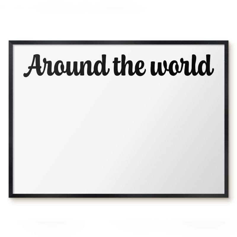 Tablica Magnetyczna Do Biura Tulup 70x50 cm Around the world 1 - Czarna rama Do salonu, sypialni 1 szt.